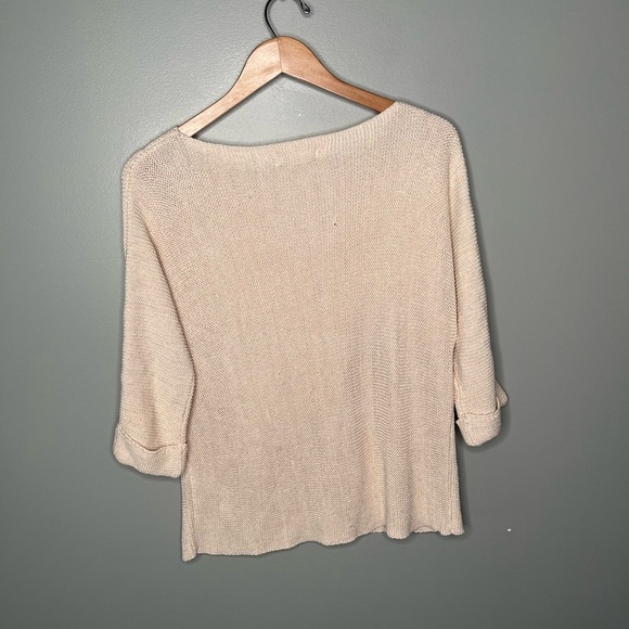 RESERVED Light Pink Shimmer Knit Boatneck - Picture 3 of 10